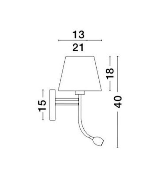 Nova Luce VALENCIA Wandleuchte LED&E27 2-fach Chrom 3W Warmweiss 21x25,5x40cm 8127402