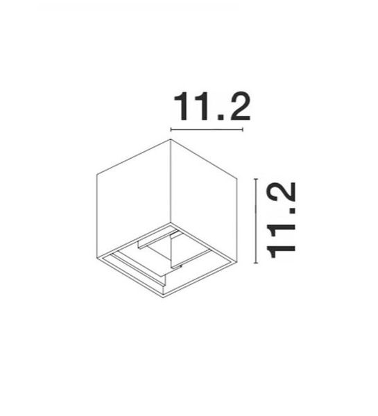 Nova Luce COMO LED Wandleuchte Braun 2x3W IP54 Warmweiss 11,2x11,2x11,2cm 847406