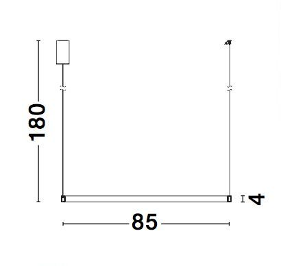 Nova Luce ORLANDO LED Pendelleuchte Messing 30W Warmweiss 180x85cm 86016802