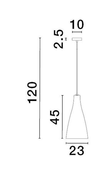 Nova Luce LIVTAR Pendelleuchte E27 Weiß 120x23cm dimmbar 9009232