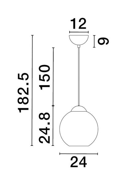 Nova Luce MIDORI Pendelleuchte E27 Gold 182,5x24cm dimmbar 9009239