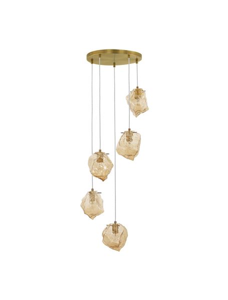 Nova Luce ODELLE Pendelleuchte E14 5-fach Gold 120x48cm dimmbar 9009255