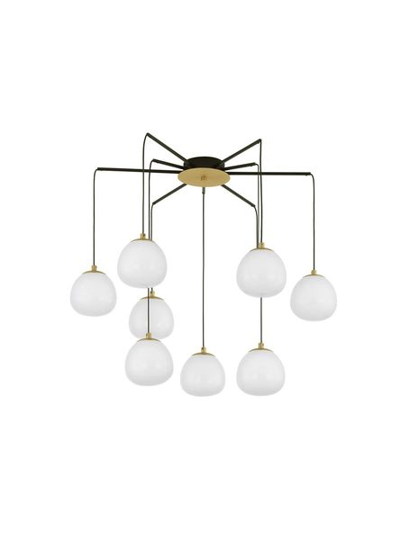 Nova Luce THE EGG Pendelleuchte G9 8-fach Gold 70x75cm dimmbar 9009260