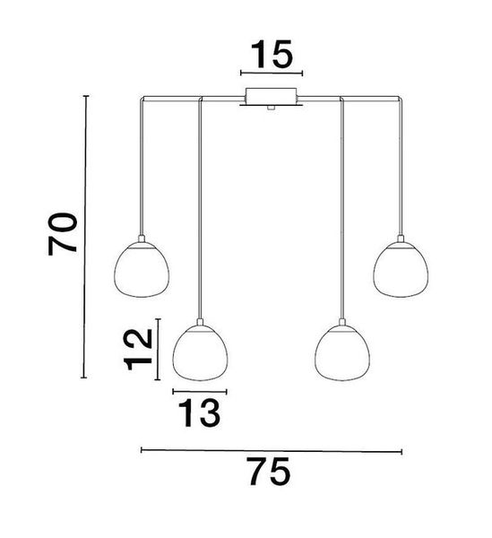 Nova Luce THE EGG Pendelleuchte G9 8-fach Gold 70x75cm dimmbar 9009260