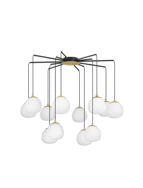 Nova Luce THE EGG Pendelleuchte G9 12-fach Gold 70x75cm dimmbar 9009261