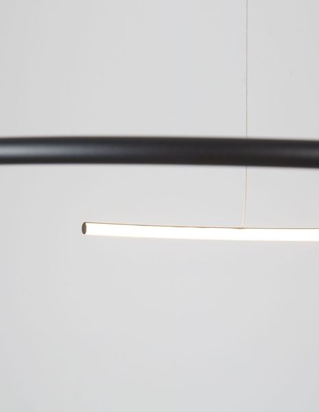 Nova Luce BREDA LED Pendelleuchte Schwarz 29W Warmweiss 200x70cm 9010023