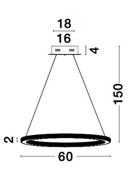 Nova Luce CILION LED Pendelleuchte Messing 43W Warmweiss 150x60cm dimmbar 9011138