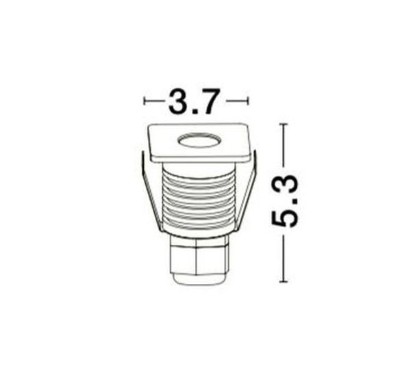 Nova Luce BANG LED Bodeneinbauleuchte Nickel 1W IP67 Warmweiss 3,7x3,7x5,3cm 9019213