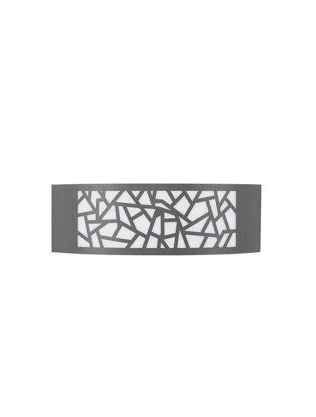 Nova Luce ZENITH Wandleuchte E27 Grau 12W IP44 30,3x9x10cm dimmbar 9020932