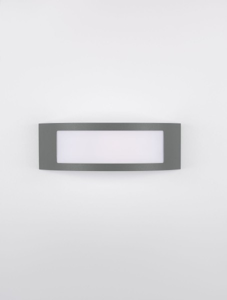 Nova Luce ZENITH Wandleuchte E27 Grau 12W IP44 30,3x9x10cm dimmbar 9020933