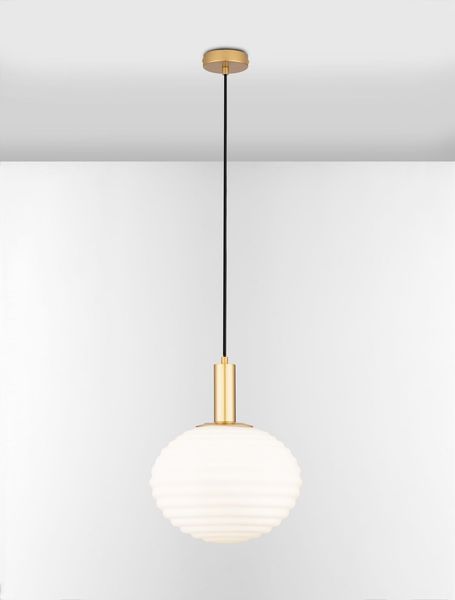 Nova Luce ALLEN Pendelleuchte E27 Gold 120x32cm dimmbar 9028843