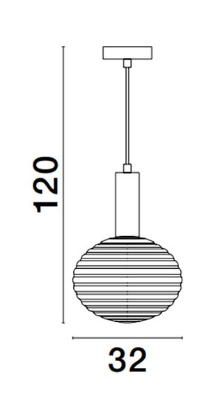 Nova Luce ALLEN Pendelleuchte E27 Gold 120x32cm dimmbar 9028843