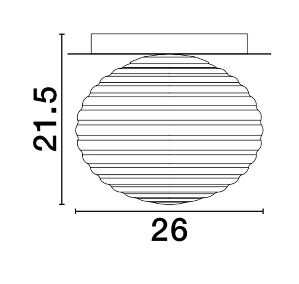 Nova Luce ALLEN Deckenleuchte E27 Gold 21,5x26cm dimmbar 9028846