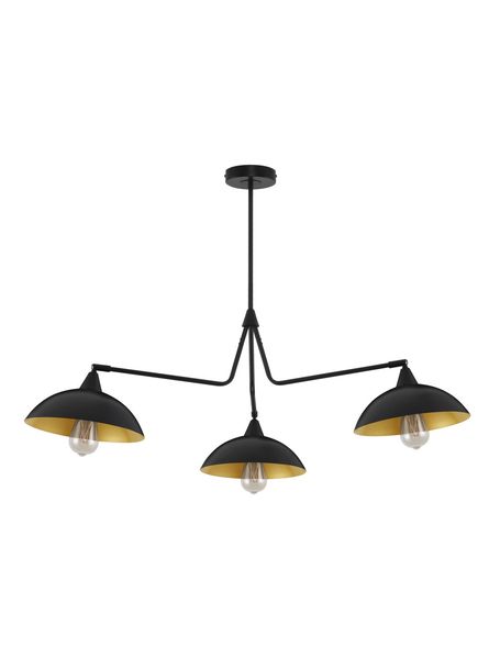 Nova Luce MIRBA Pendelleuchte E27 3-fach Schwarz 70x113cm dimmbar 9035978