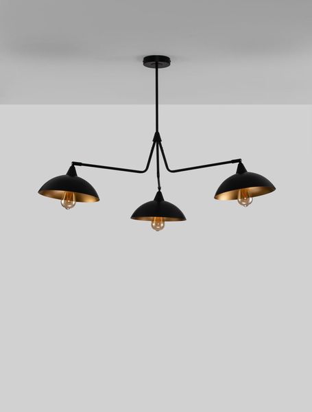 Nova Luce MIRBA Pendelleuchte E27 3-fach Schwarz 70x113cm dimmbar 9035978