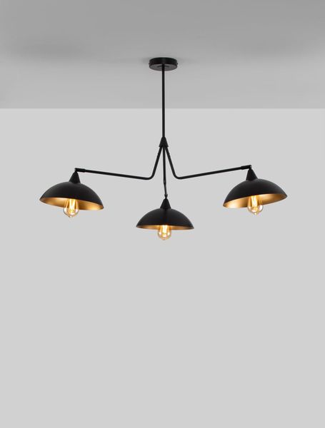 Nova Luce MIRBA Pendelleuchte E27 3-fach Schwarz 70x113cm dimmbar 9035978