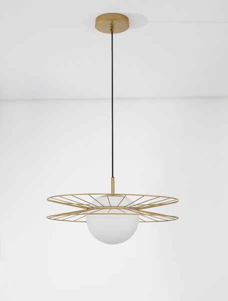 Nova Luce ELLERY Pendelleuchte E27 Gold 150x45cm dimmbar 9043303