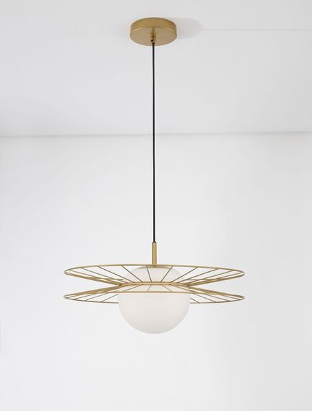 Nova Luce ELLERY Pendelleuchte E27 Gold 150x45cm dimmbar 9043303