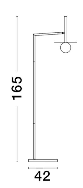 Nova Luce PIELO Stehlampe G9 Gold 165x42cm 9043314