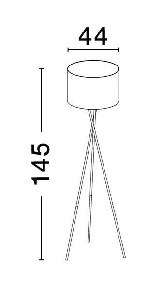 Nova Luce RETRO Stehlampe E27 Schwarz 44x38x145cm 9050160