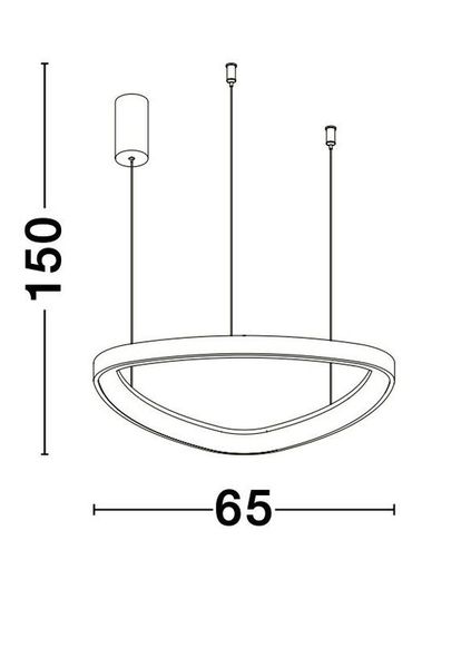 Nova Luce ESTEVA LED Pendelleuchte Weiß 47W Warmweiss 150x65cm dimmbar 9053551