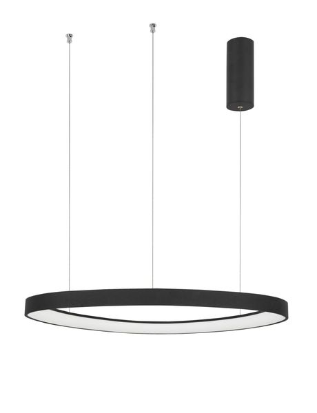 Nova Luce ESTEVA LED Pendelleuchte Schwarz 47W Warmweiss 150x65cm dimmbar 9053552