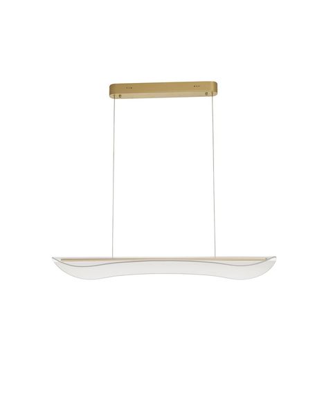 Nova Luce AGOS LED Pendelleuchte Gold 34W Warmweiss 98x21x150cm dimmbar 9054443