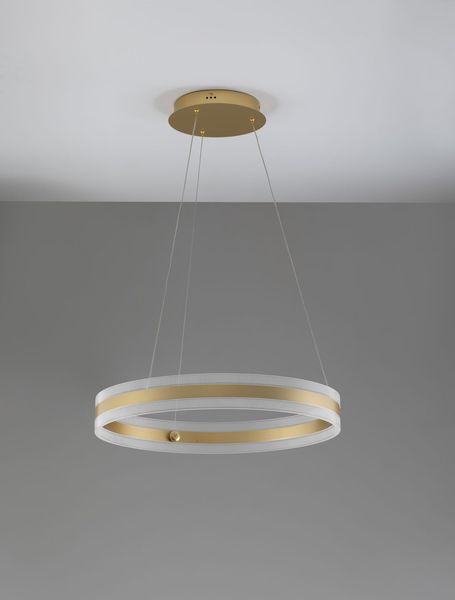 Nova Luce AGOS LED Pendelleuchte Gold 75W Warmweiss 150x60cm dimmbar 9054444