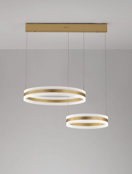 Nova Luce AGOS LED Pendelleuchte Gold 124W Warmweiss 82x60x150cm dimmbar 9054445