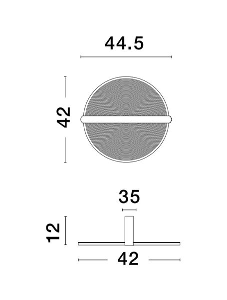 Nova Luce NOAH LED Deckenleuchte Kaffeebraun 29W Warmweiss 44,5x42x12,3cm dimmbar 9054448