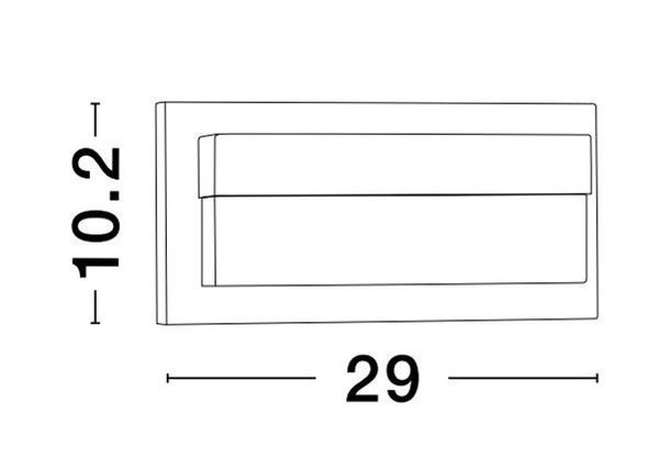 Nova Luce LETO LED Wandleuchte Schwarz 18W IP65 Warmweiss 29x14,5x10,2cm 9060204