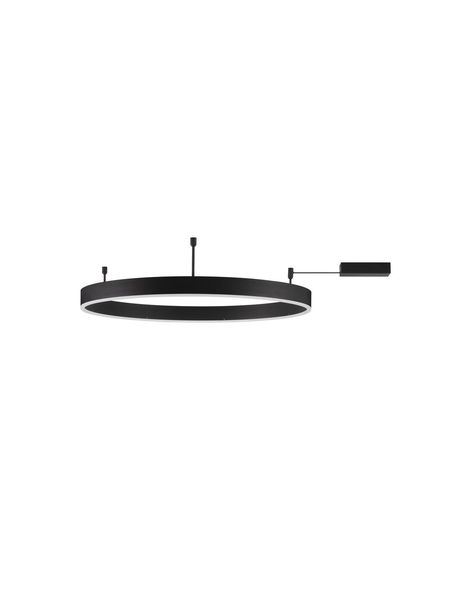 Nova Luce MOTIF LED Deckenleuchte Schwarz 50W Warmweiss 80x1,2x18cm dimmbar 9063604