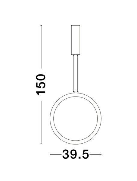 Nova Luce CHANGE LED Pendelleuchte Messing 26W Warmweiss 150x39,5cm dimmbar 9070166