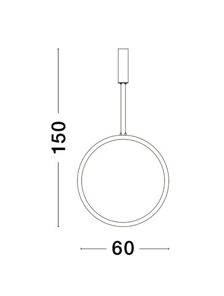 Nova Luce CHANGE LED Pendelleuchte Schwarz 36W Warmweiss 150x60cm dimmbar 9070167