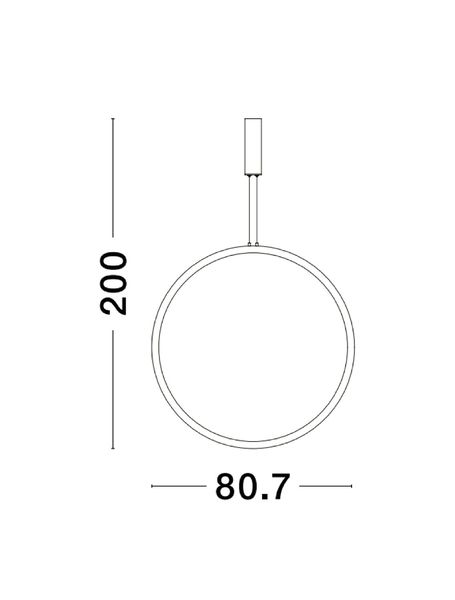 Nova Luce CHANGE LED Pendelleuchte Schwarz 48W Warmweiss 200x80,7cm dimmbar 9070169