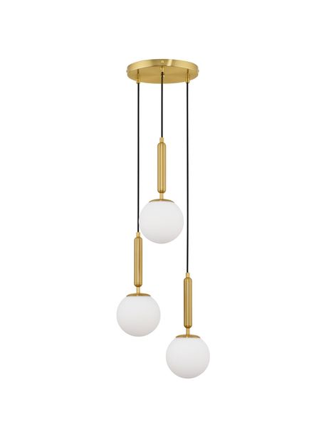 Nova Luce MONET Pendelleuchte E27 3-fach Gold 155x35cm dimmbar 9080127