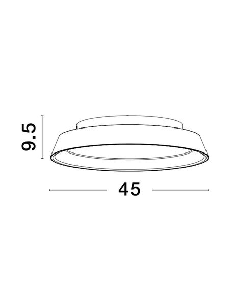 Nova Luce VELA LED Deckenleuchte Weiß 30W Warmweiss 9,5x45cm dimmbar 9081260