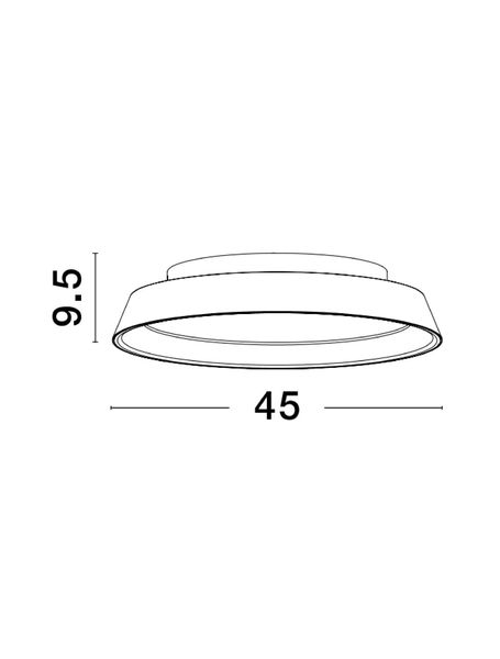 Nova Luce VELA LED Deckenleuchte Schwarz 30W Warmweiss 9,5x45cm dimmbar 9081270