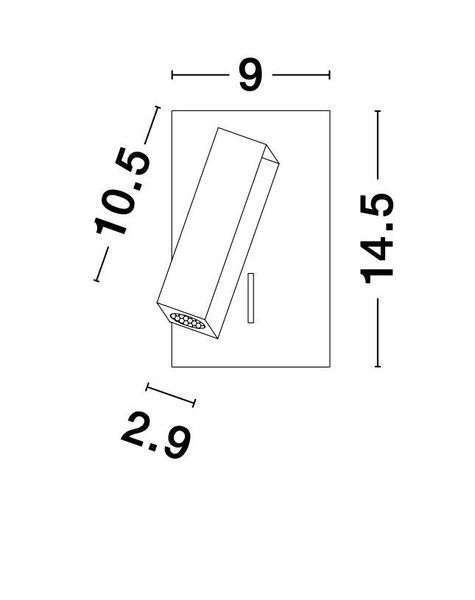 Nova Luce DONA LED Wandleuchte Weiß 3W Warmweiss 9x9x14,5cm 9081351