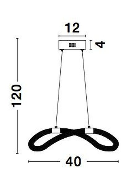 Nova Luce CERELIA LED Pendelleuchte Messing 15W Warmweiss 120x40cm 9082094