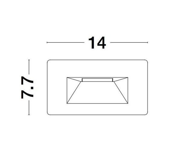 Nova Luce COVE LED Wandeinbauleuchte Weiß 1,5W IP54 Warmweiss 13,2x5x7,4cm 9083011