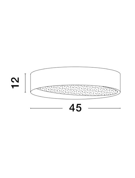 Nova Luce OBY LED Deckenleuchte Weiß 30W Warmweiss 12x45cm dimmbar 9085222