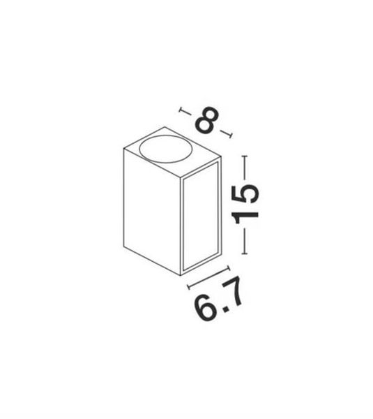 Nova Luce NERO Wandleuchte GU10 Weiß 2x7W IP54 6,7x8x15cm dimmbar 910042