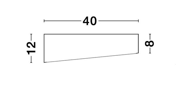 Nova Luce MAGGIO LED Deckenleuchte Weiß 24W Warmweiss 12x40cm 9111262