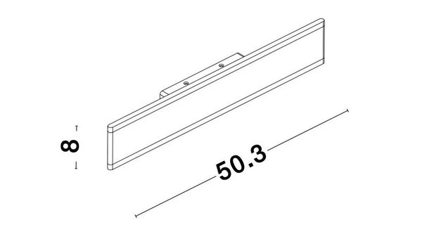 Nova Luce LINE LED Wandleuchte Weiß 2x12W Warmweiss 50,3x4,8x8cm 9115912