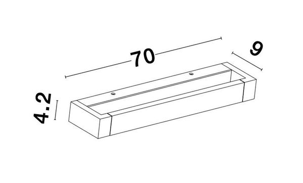 Nova Luce LINE LED Wandleuchte Weiß 20W Warmweiss 70x9x4,2cm 9117320