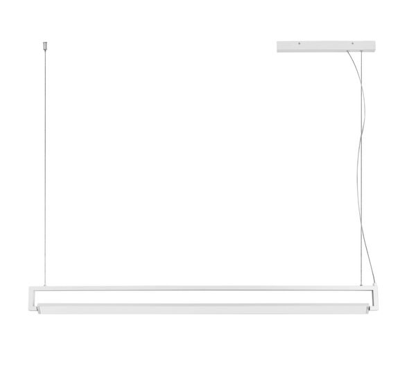 Nova Luce LINE LED Pendelleuchte Weiß 38W Warmweiss 130x4,5x150cm 9117338