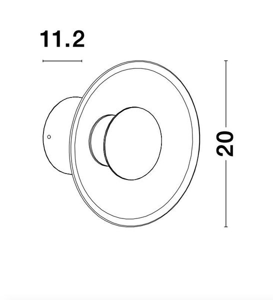 Nova Luce ESIL LED Wandleuchte Gold 8W Warmweiss 20x11,2x20cm 9118528