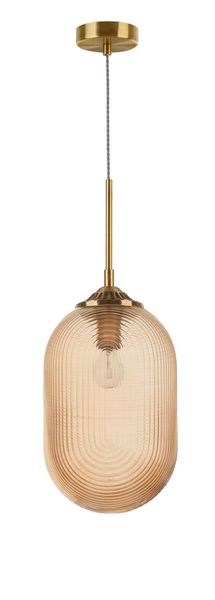 Nova Luce ATHENA Pendelleuchte E27 Gold Champagner 120x22,5cm dimmbar 9119111