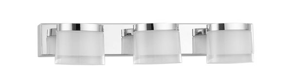 Nova Luce SABIA LED Wandleuchte Chrom 15W IP44 Warmweiss 38x9,8x7,5cm 9122331